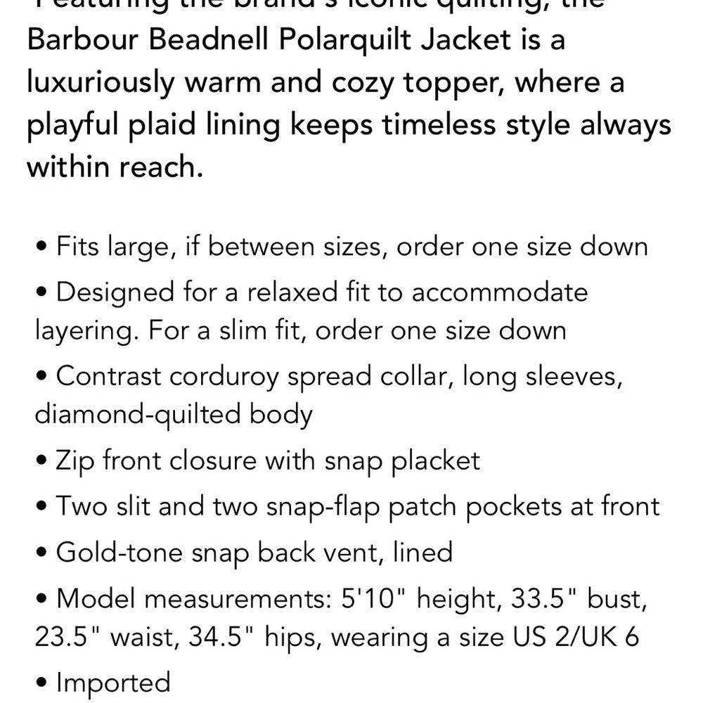 Barbour Black Quilted Jacket with Contrast Corduroy Collar - Picture 4 of 4